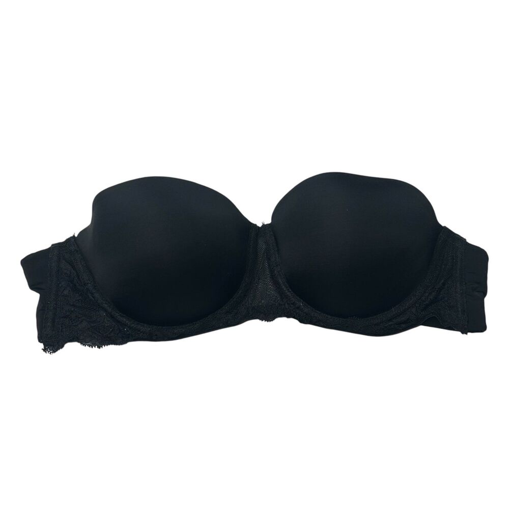 Calvin Klein Black lace strapless bra 34C